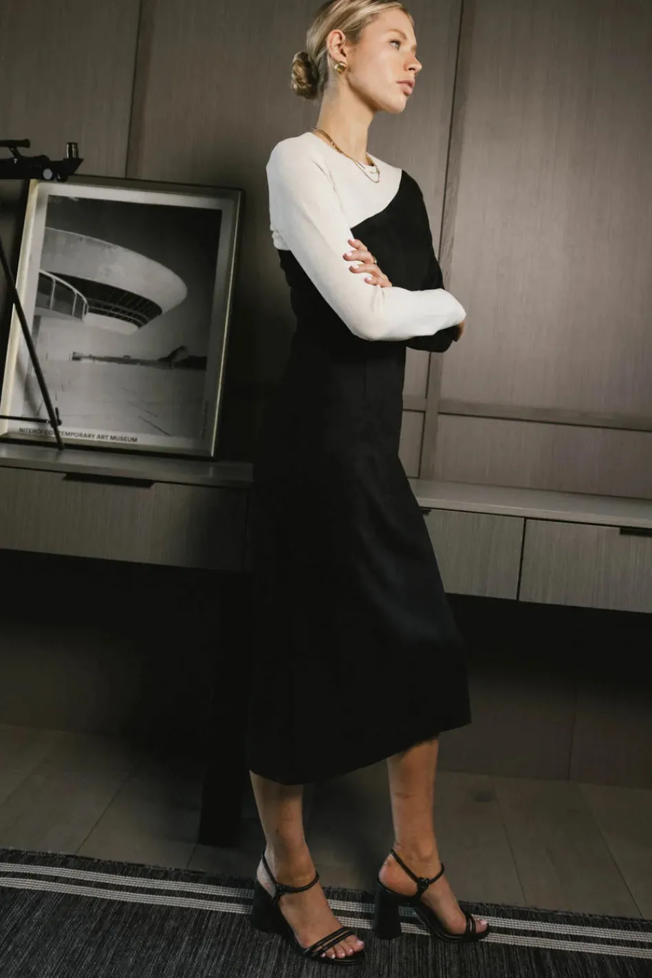Bohme Fér Böhme Two-Tone Suede Dress