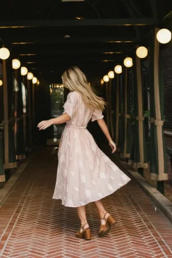 Bohme Gloria Embroidered Midi Dress