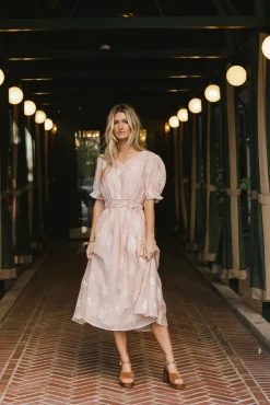 Bohme Gloria Embroidered Midi Dress
