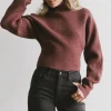 Bohme Gracelyn Turtleneck Sweater in Redbrown