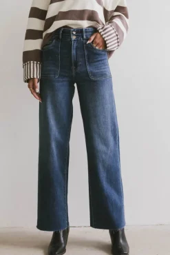 Bohme Haley Distressed Wide Leg Jeans