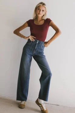 Bohme Haley Distressed Wide Leg Jeans