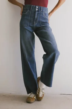 Bohme Haley Distressed Wide Leg Jeans