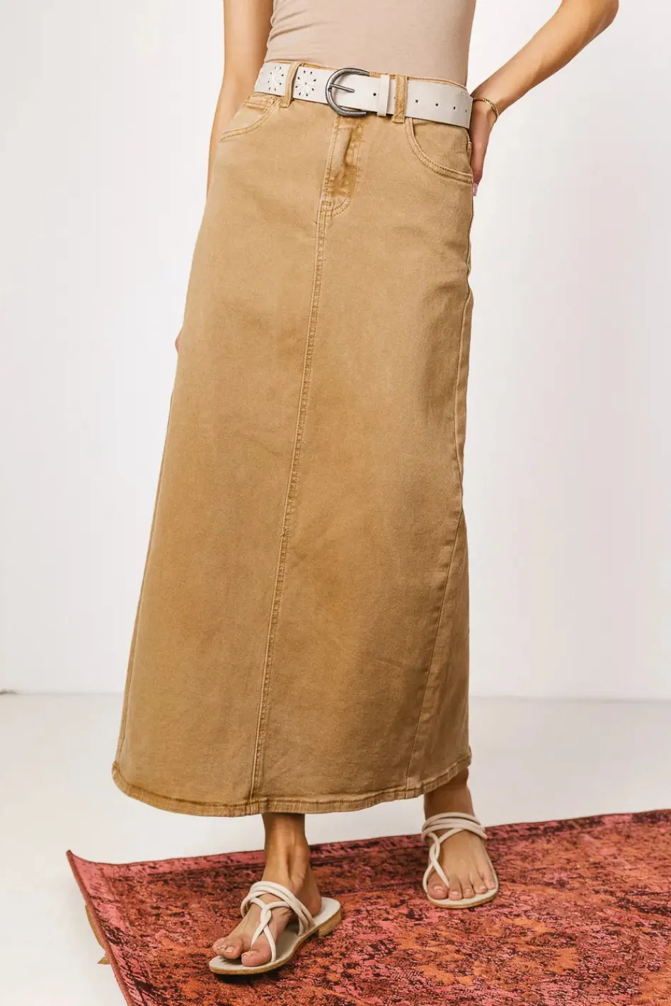 Bohme Harley Denim Midi Skirt in