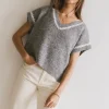 Bohme Hazel Embroidered Sweater Top in