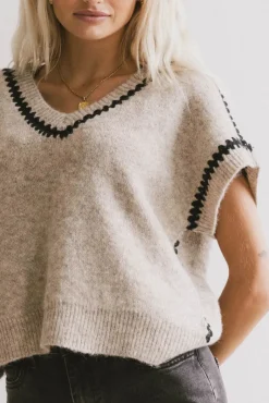 Bohme Hazel Embroidered Sweater Top in