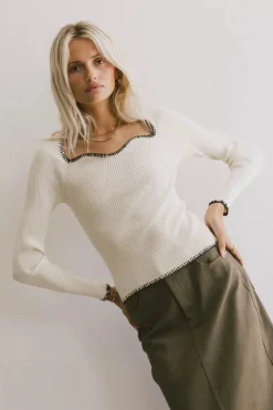 Bohme Hazel Ribbed Sweater in Cream