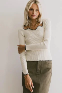 Bohme Hazel Ribbed Sweater in Cream