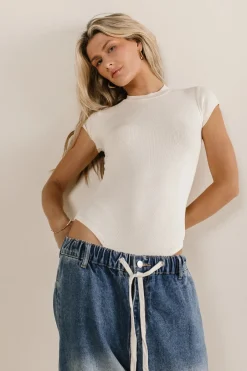 Bohme Holly Ribbed Bodysuit in - FINAL SALE