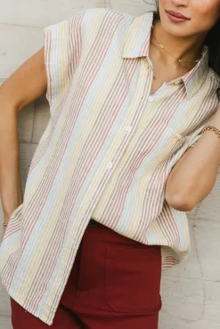 Bohme Imogen Striped Button Up - FINAL SALE