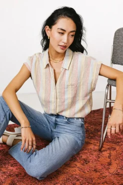 Bohme Imogen Striped Button Up - FINAL SALE