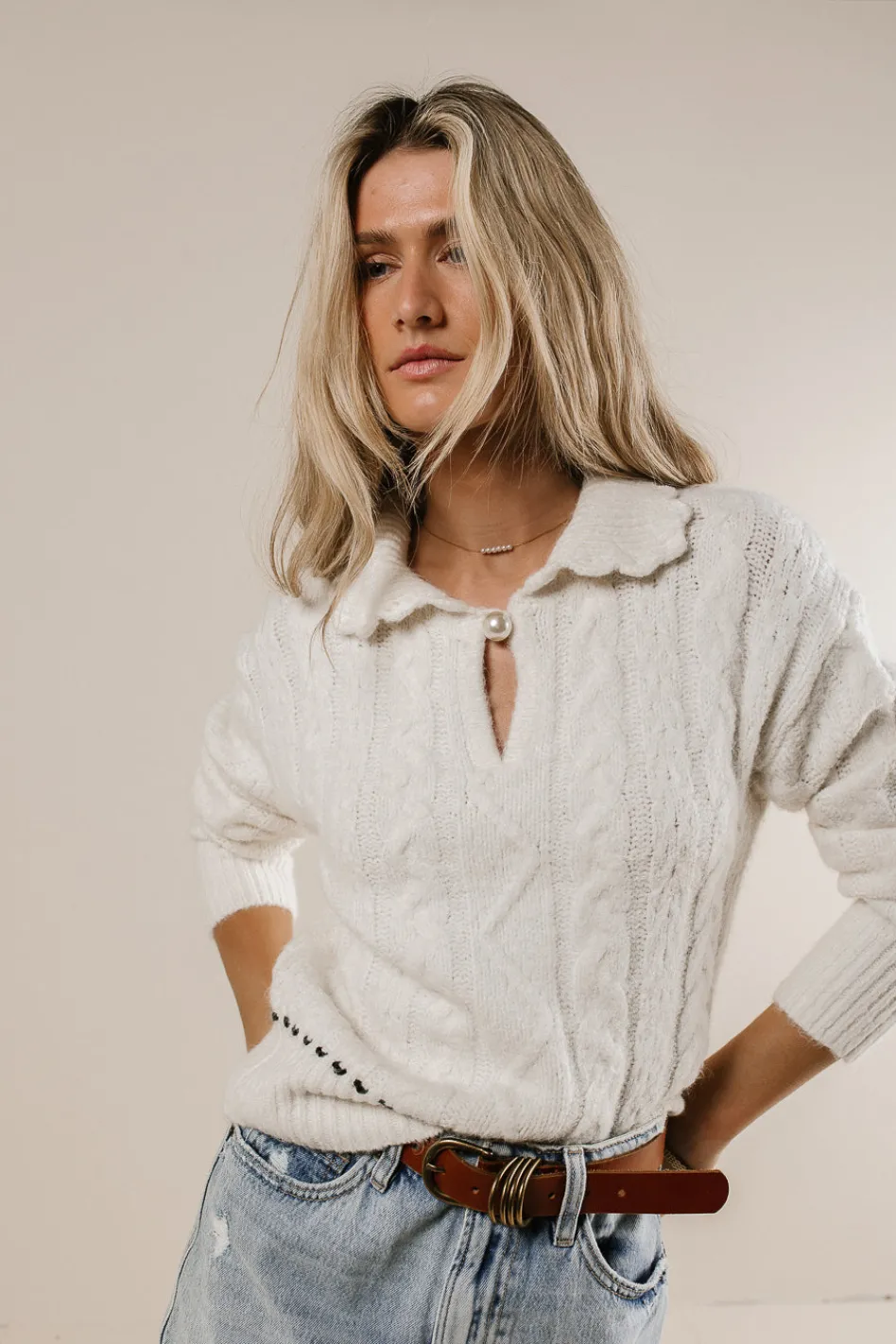 Bohme Ivy Cable Knit Sweater