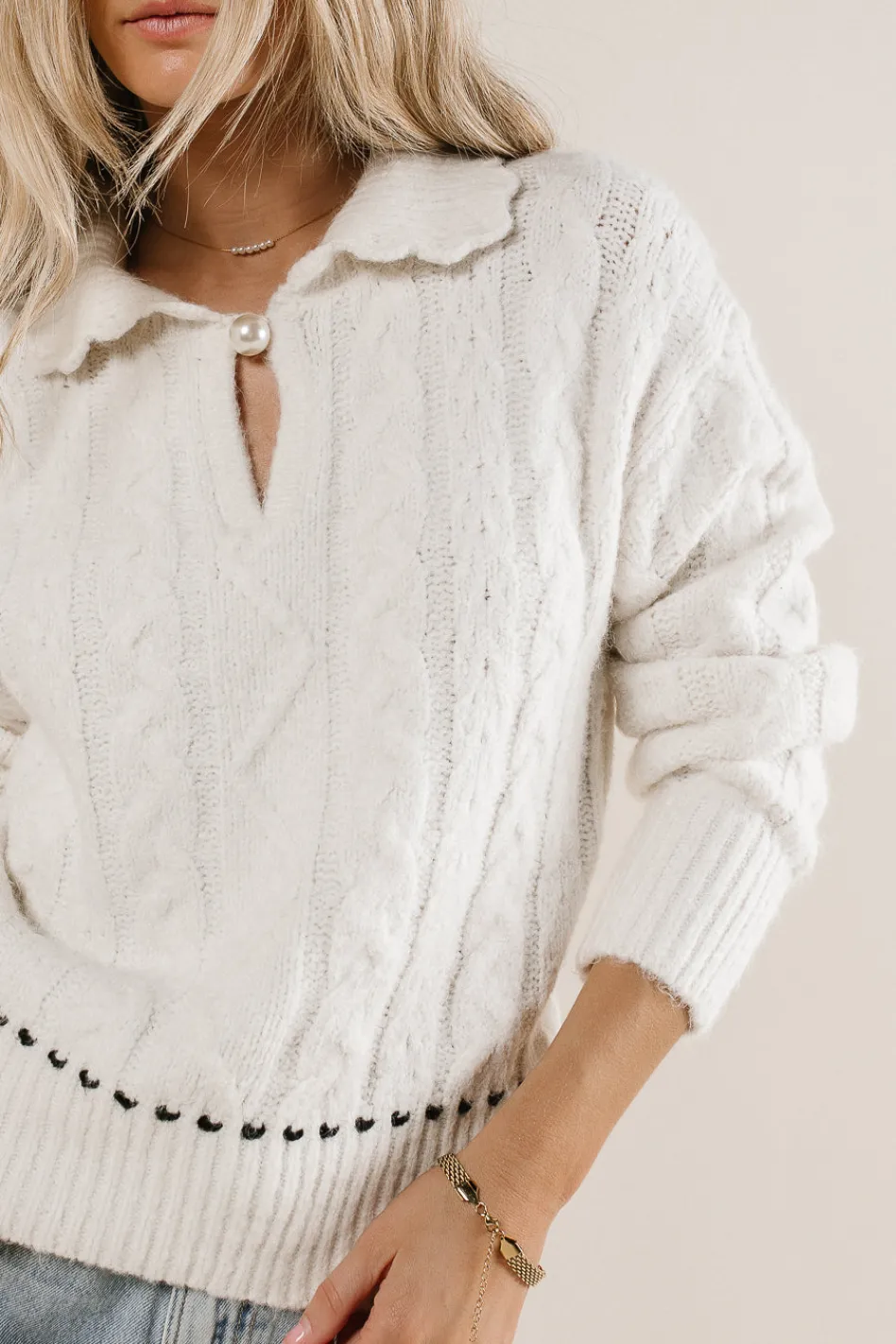 Bohme Ivy Cable Knit Sweater