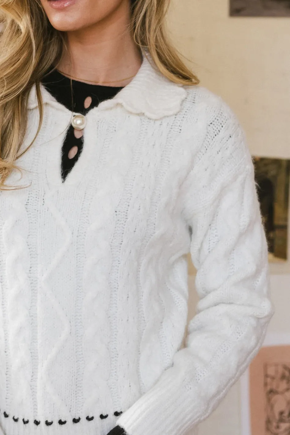 Bohme Ivy Cable Knit Sweater