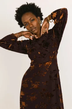 Bohme Jane Velvet Midi Dress