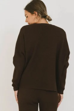 Bohme Jesse Waffle Knit Top in