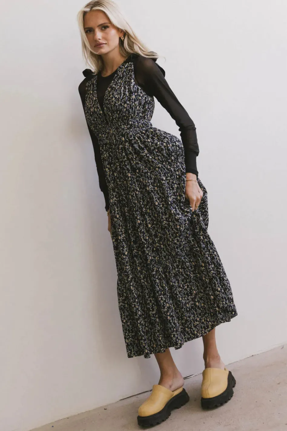 Bohme Josephine Floral Tie Strap Dress