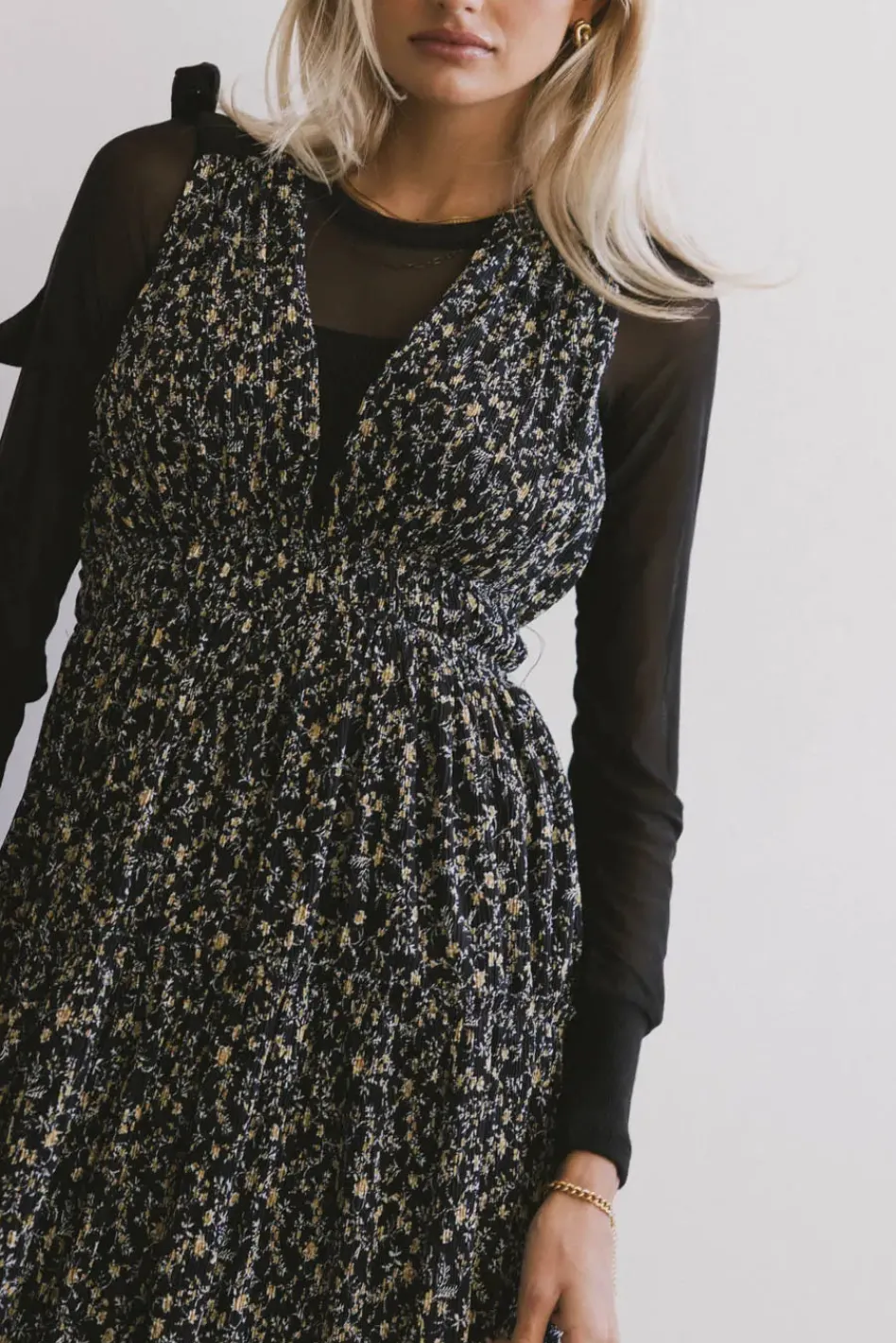 Bohme Josephine Floral Tie Strap Dress