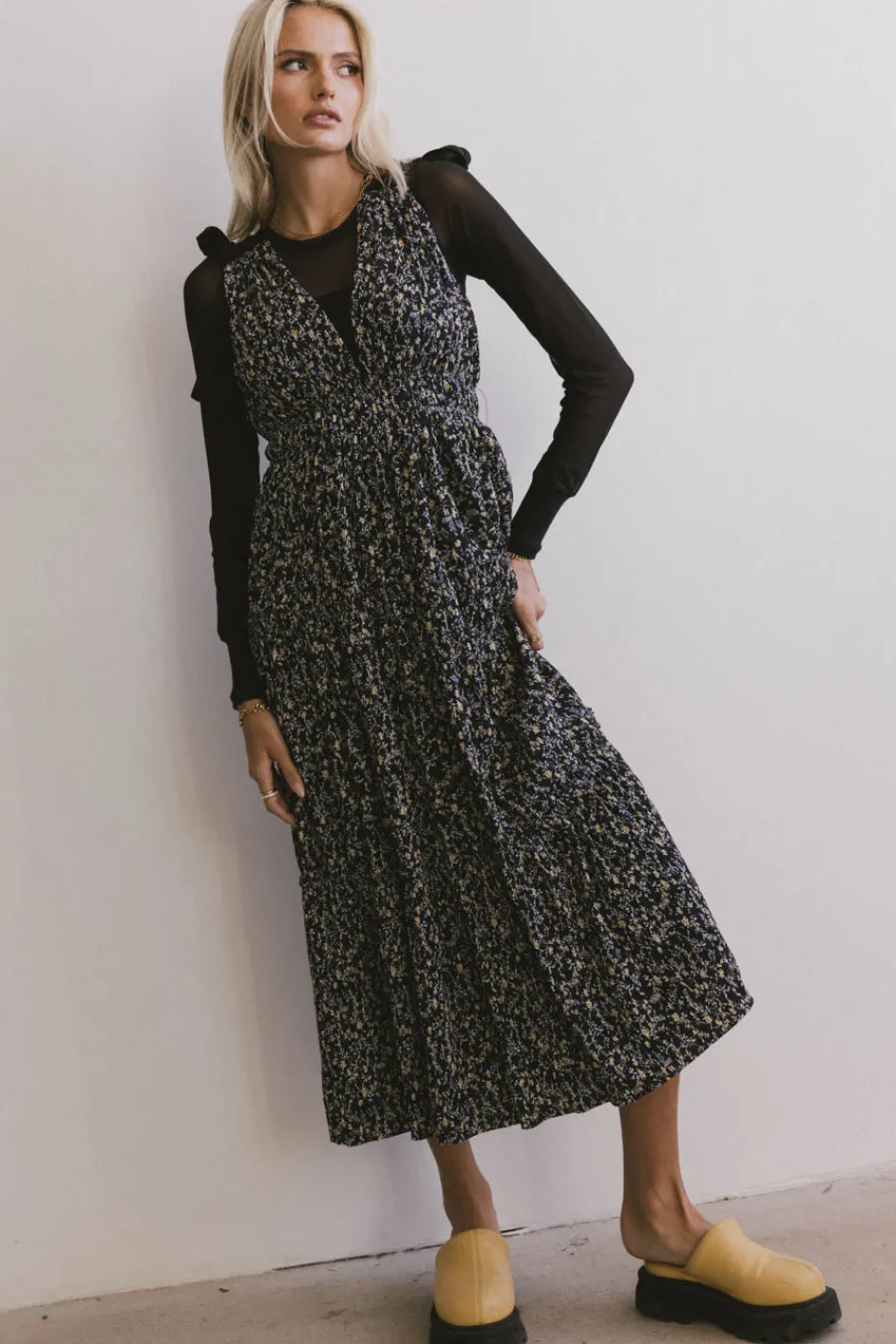 Bohme Josephine Floral Tie Strap Dress