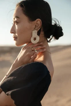 Bohme Juno Braided Straw Earrings in