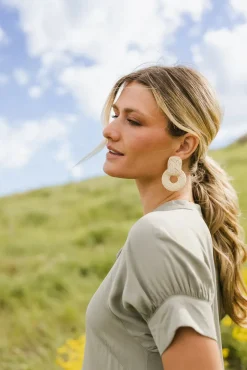 Bohme Juno Braided Straw Earrings in
