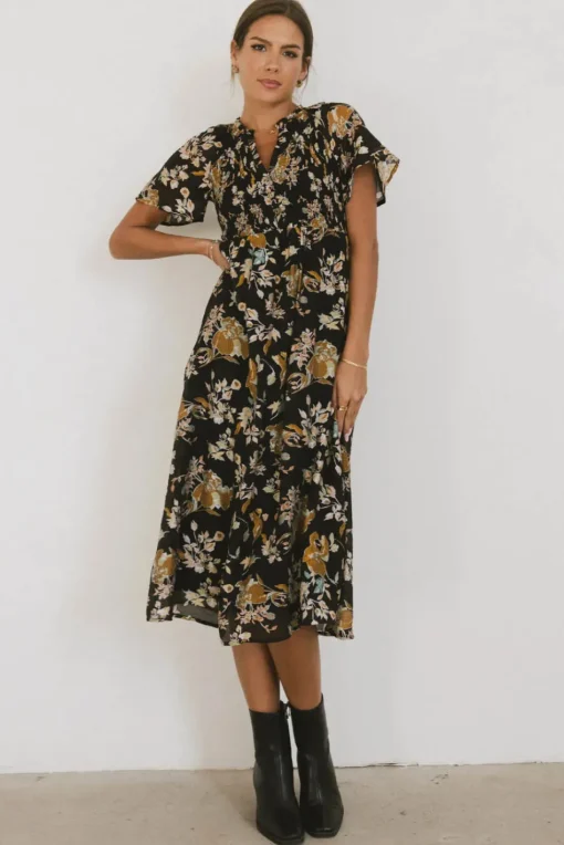 Bohme Kaitlyn Floral Midi Dress