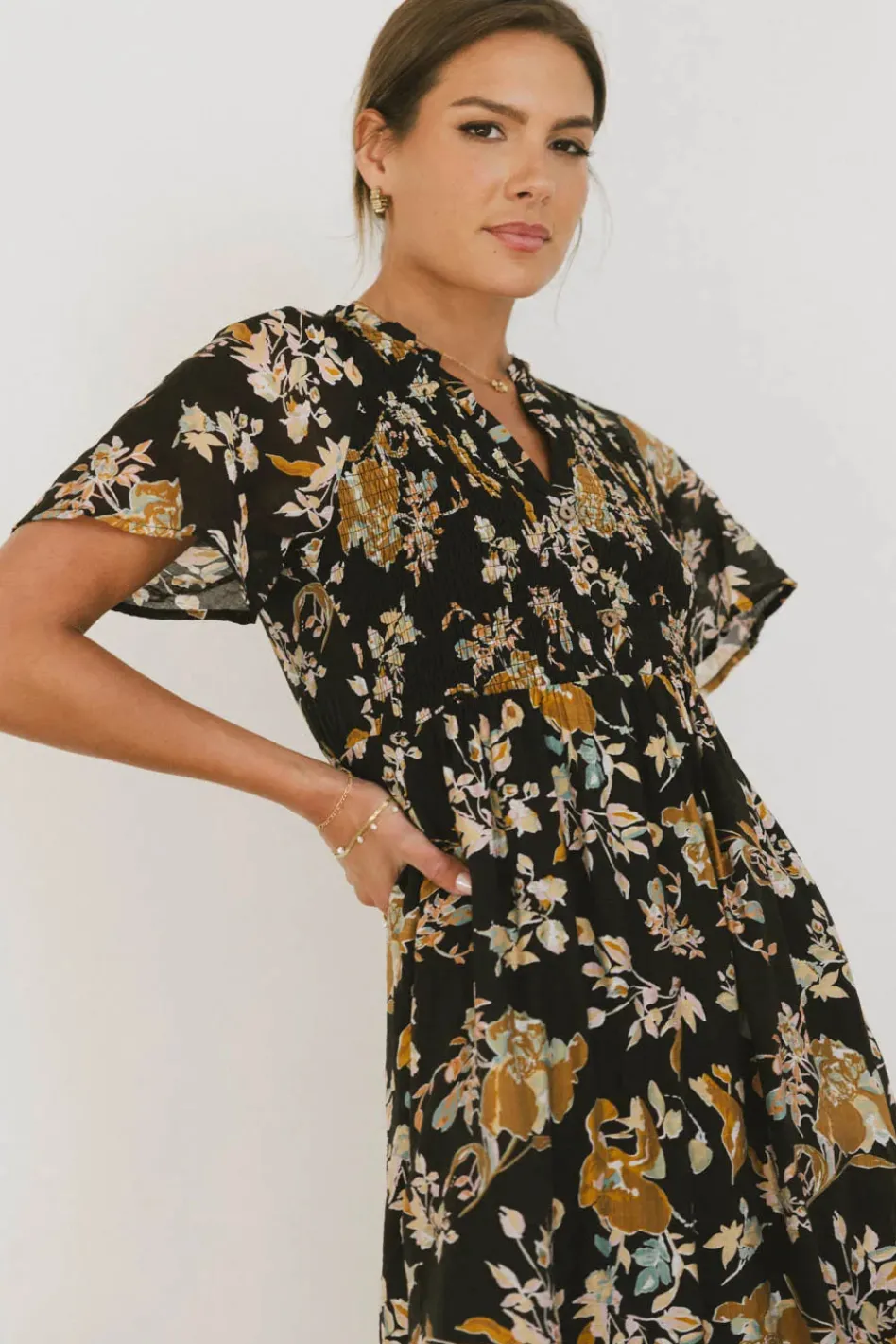 Bohme Kaitlyn Floral Midi Dress