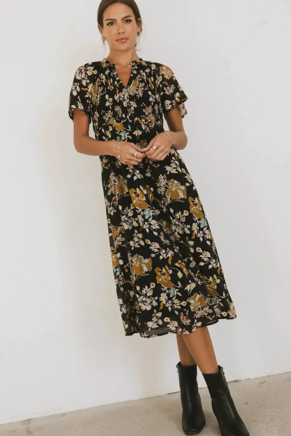 Bohme Kaitlyn Floral Midi Dress