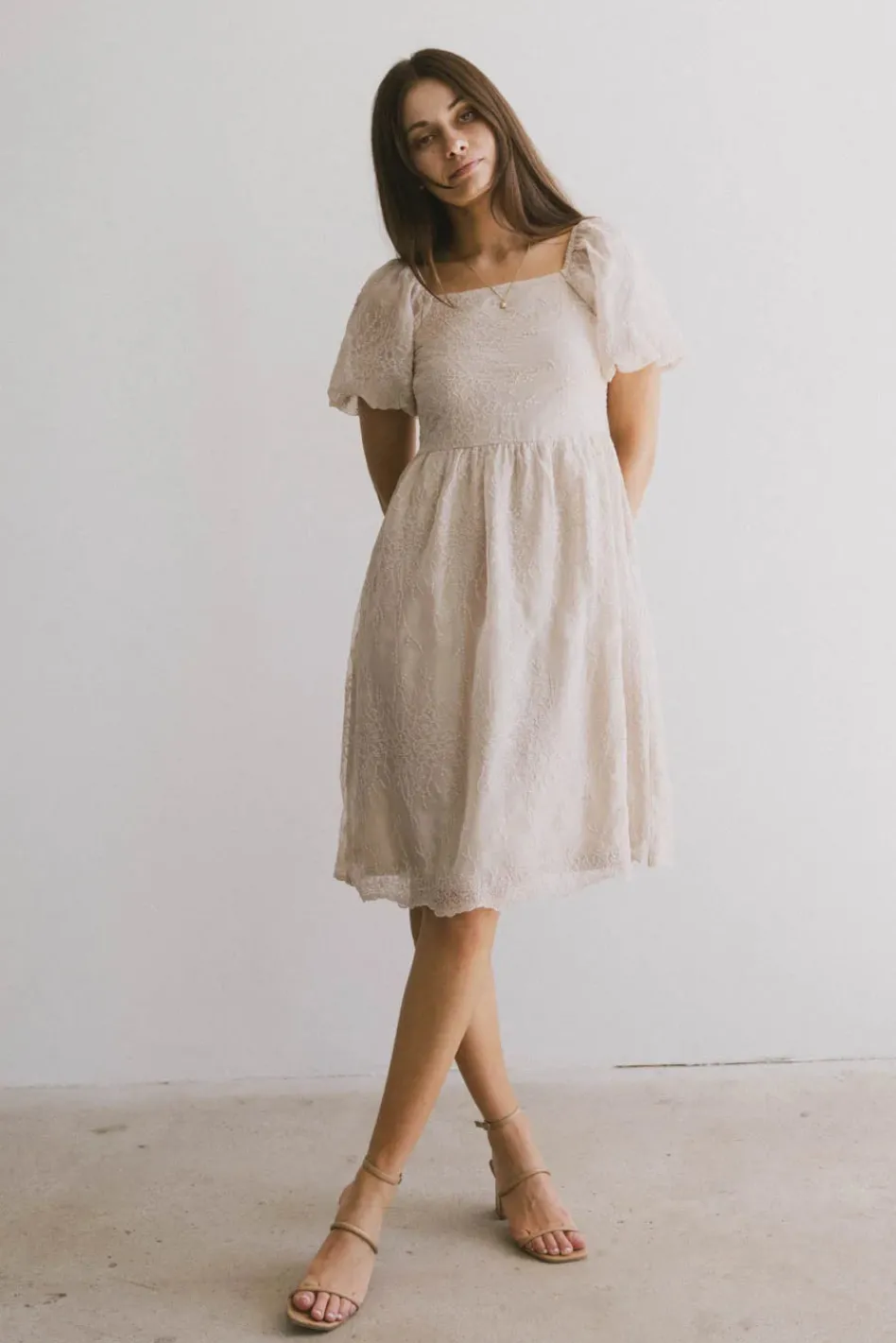 Bohme Karrie Embroidered Midi Dress in