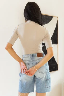 Bohme Kaya Mock Neck Bodysuit in - FINAL SALE