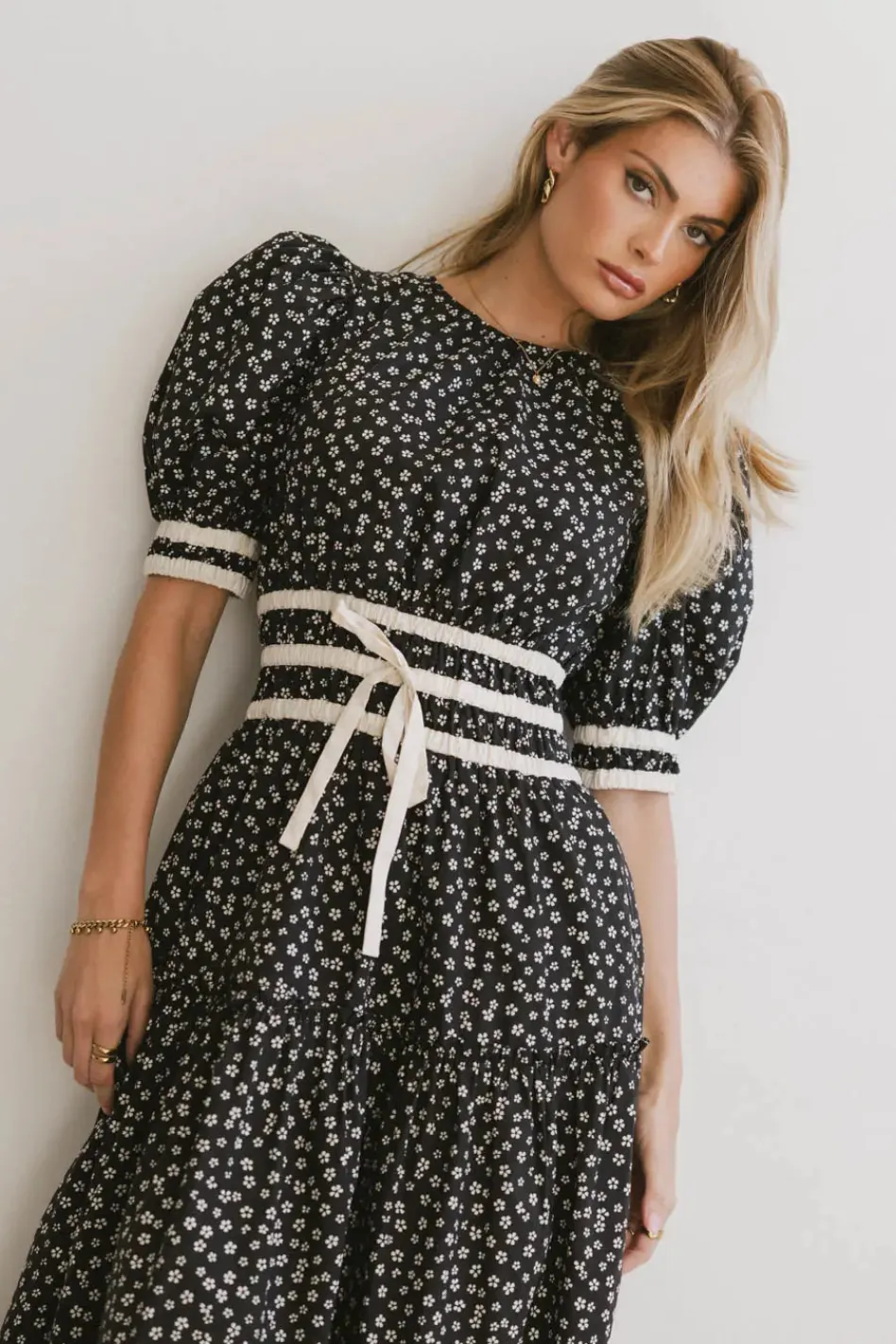 Bohme Kendra Ditsy Floral Midi Dress in
