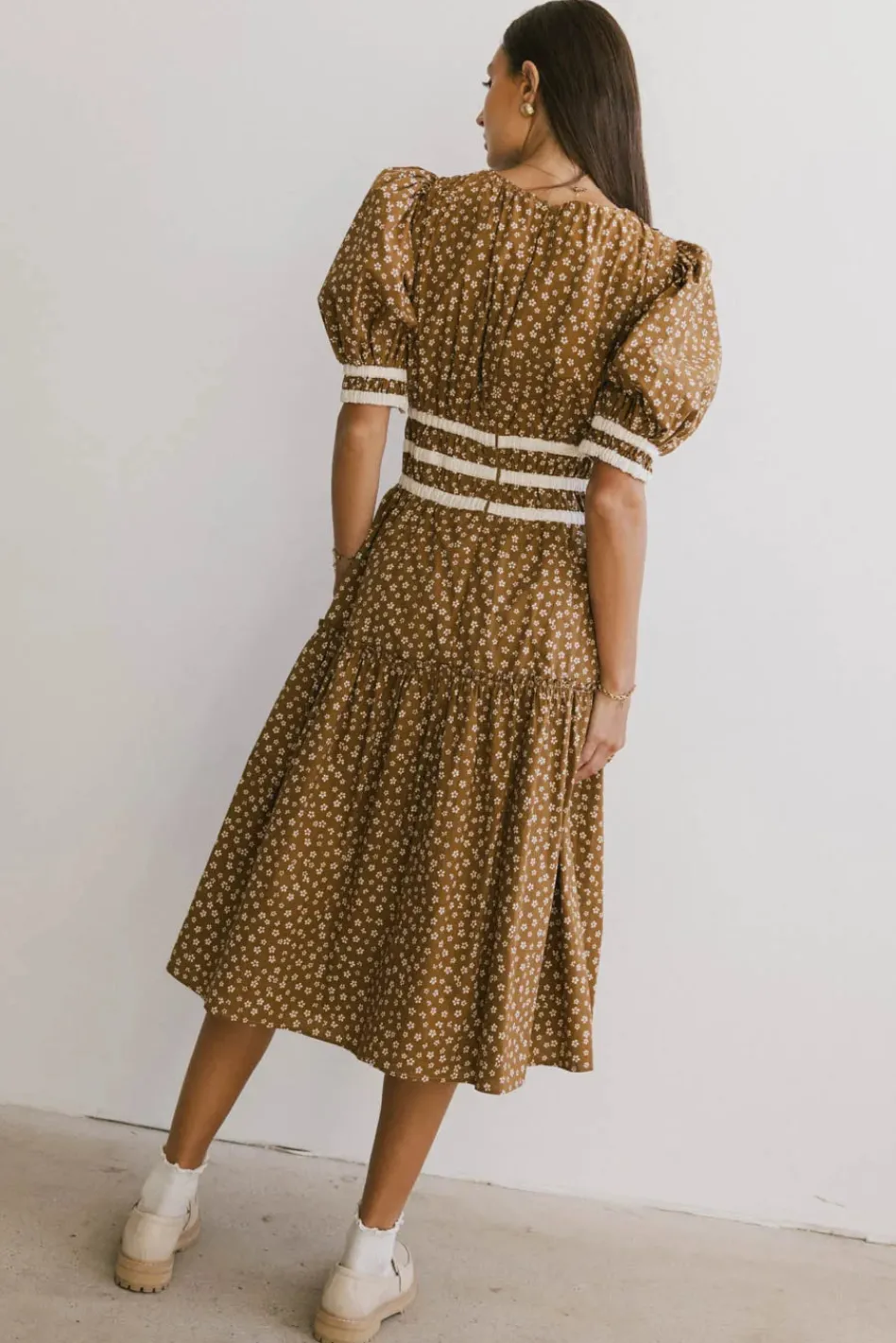 Bohme Kendra Ditsy Floral Midi Dress in