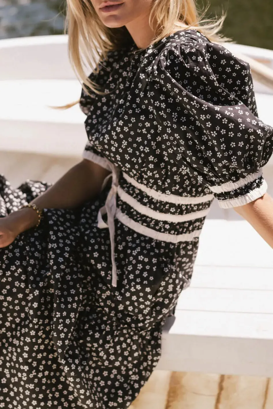 Bohme Kendra Ditsy Floral Midi Dress in