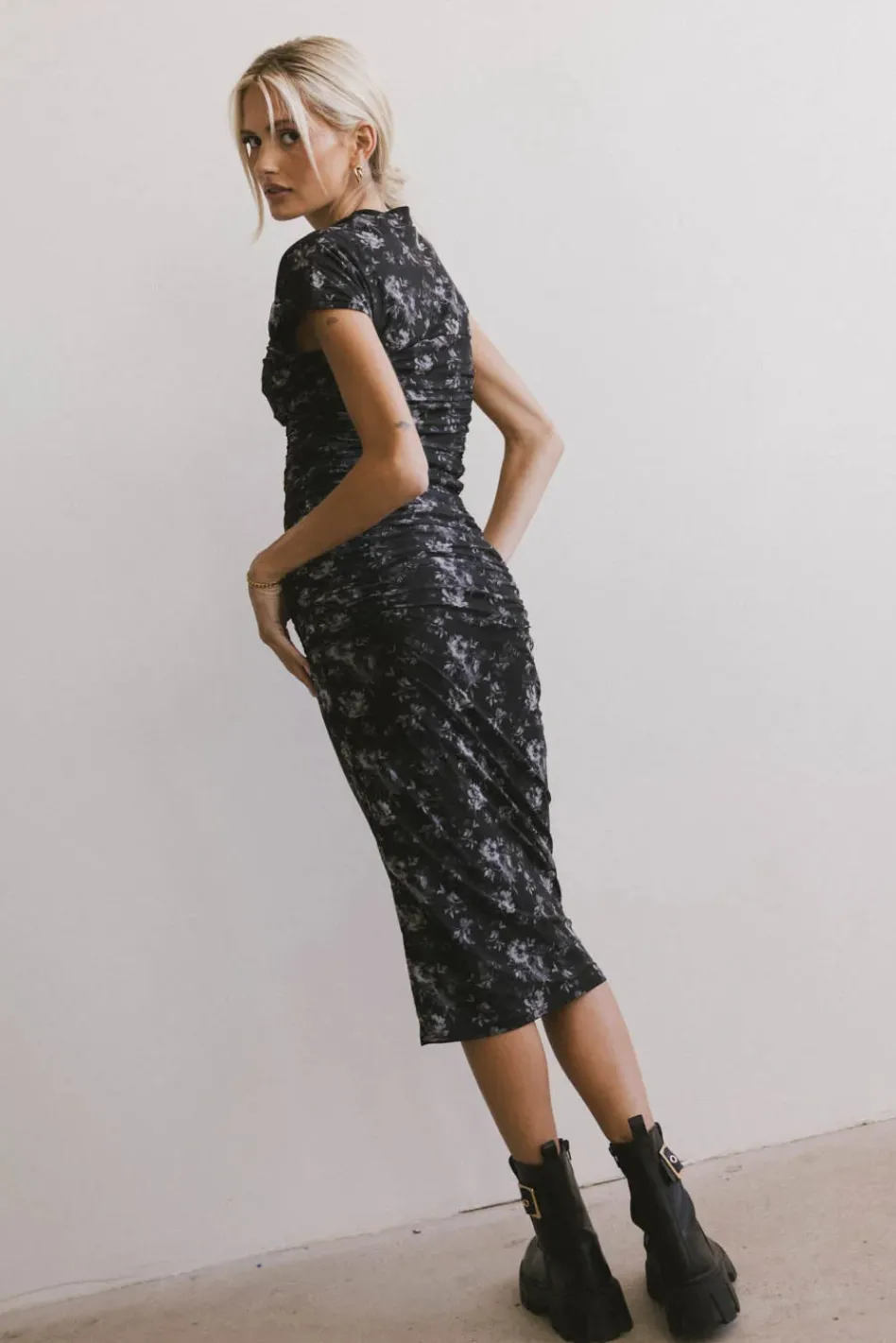 Bohme Kensie Ruched Midi Dress