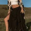Bohme Kiri Double Slit Skirt in