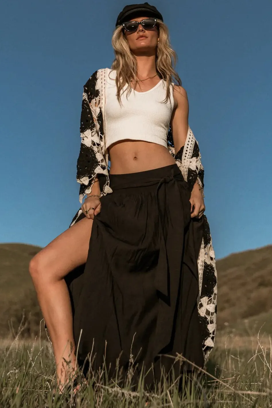 Bohme Kiri Double Slit Skirt in