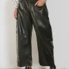 Bohme Langston Vegan Leather Barrel Jeans in