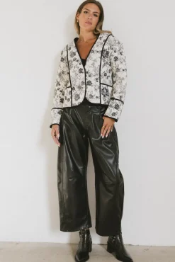 Bohme Langston Vegan Leather Barrel Jeans in