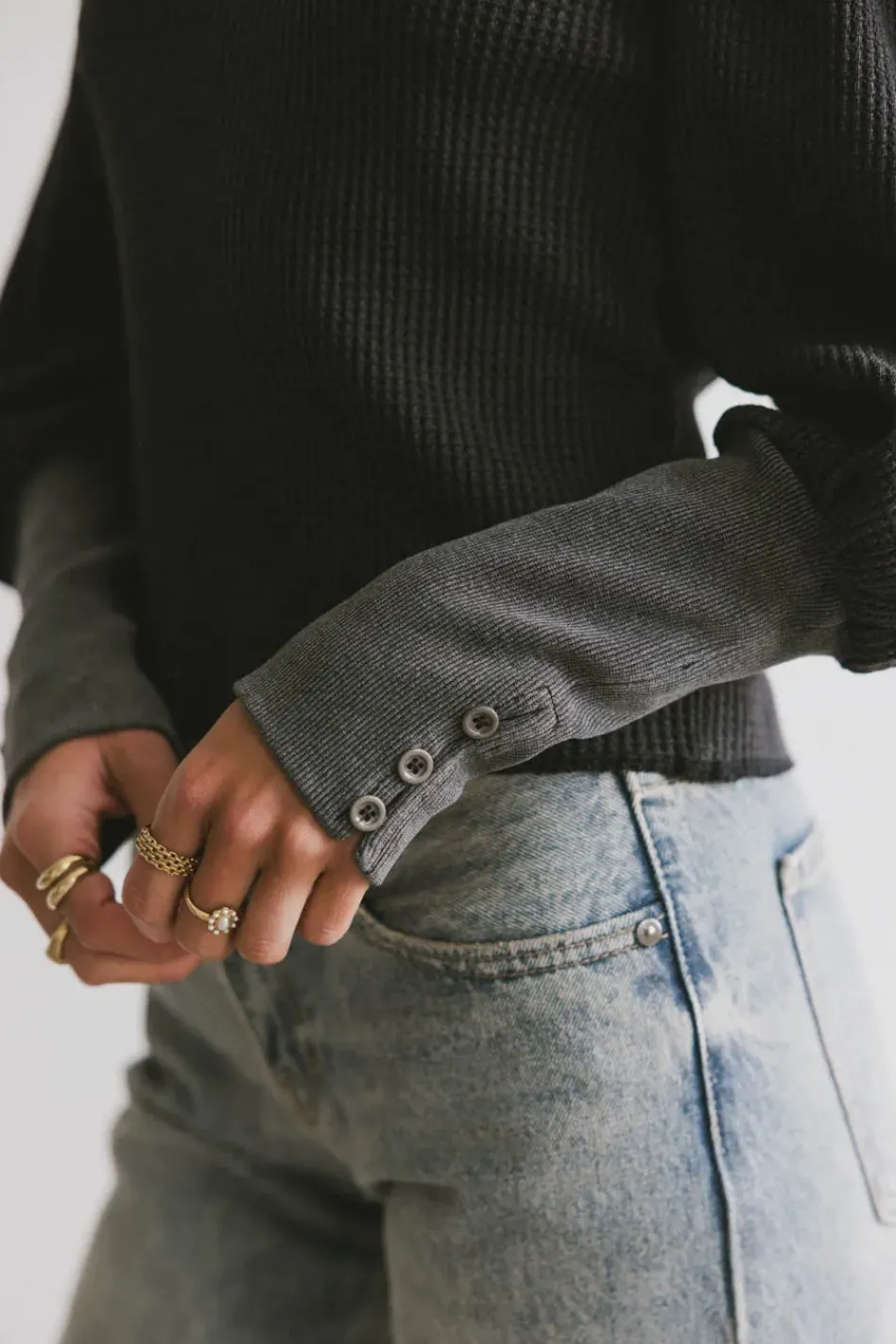 Bohme Lettie Waffle Knit Top in