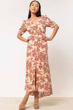 Bohme Lia Floral Midi Dress in