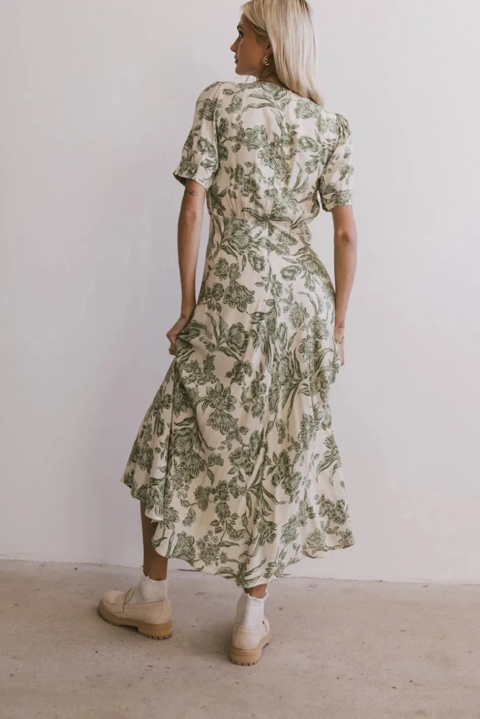 Bohme Lia Floral Midi Dress in