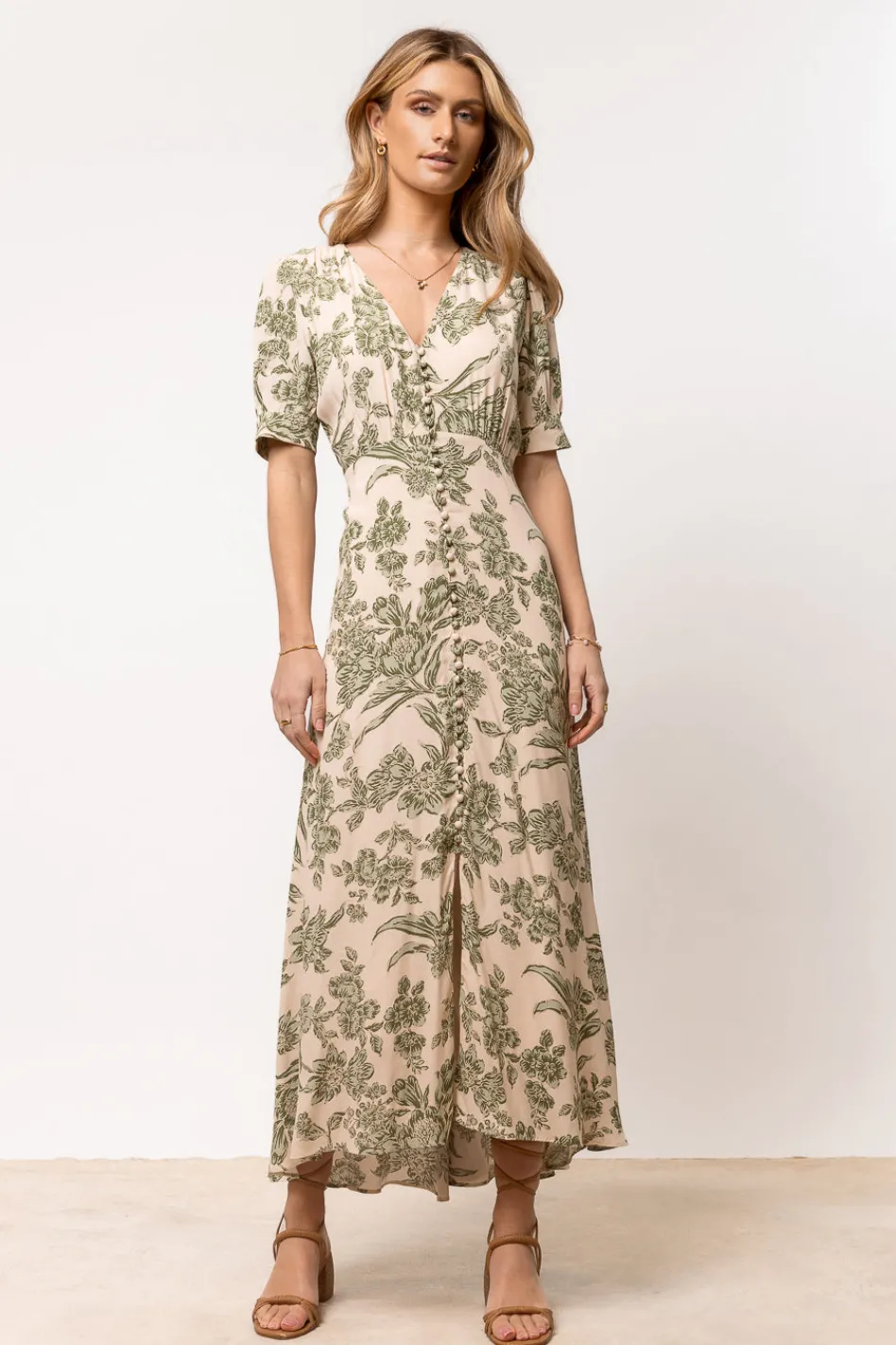 Bohme Lia Floral Midi Dress in