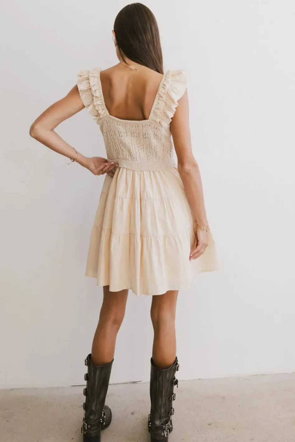 Bohme Lindie Knit Bodice Mini Dress