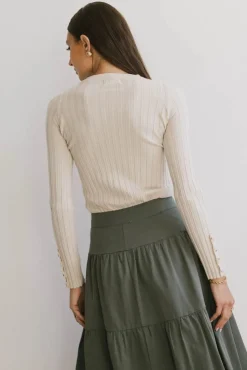 Bohme Lonnie Button Sleeve Sweater in