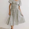 Bohme Lucille Smocked Floral Dress in
