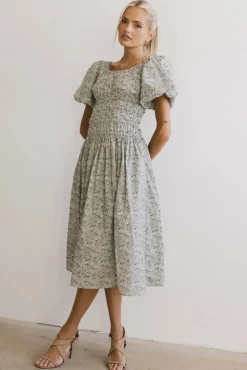 Bohme Lucille Smocked Floral Dress in