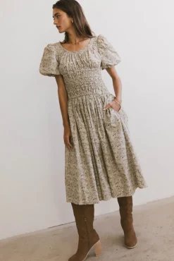 Bohme Lucille Smocked Floral Dress in