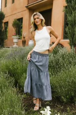 Bohme Lucy Tiered Denim Skirt