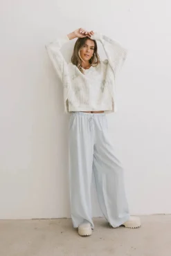 Bohme Luisa Wide Leg Pants in Blue