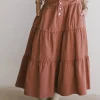 Bohme Luna Tiered Maxi Skirt in